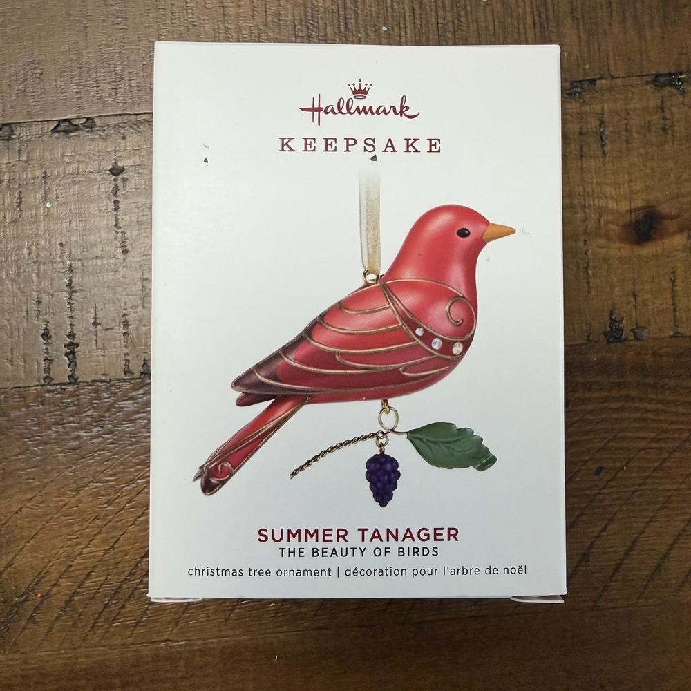 2019 Hallmark Keepsake Beauty of Birds Summer Tanager Ornament 15th In Series